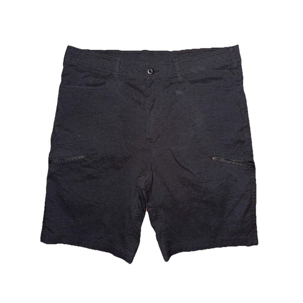 Outdoor Life Mens Size 38" Waist 10" Inseam Black Cargo Trek Shorts